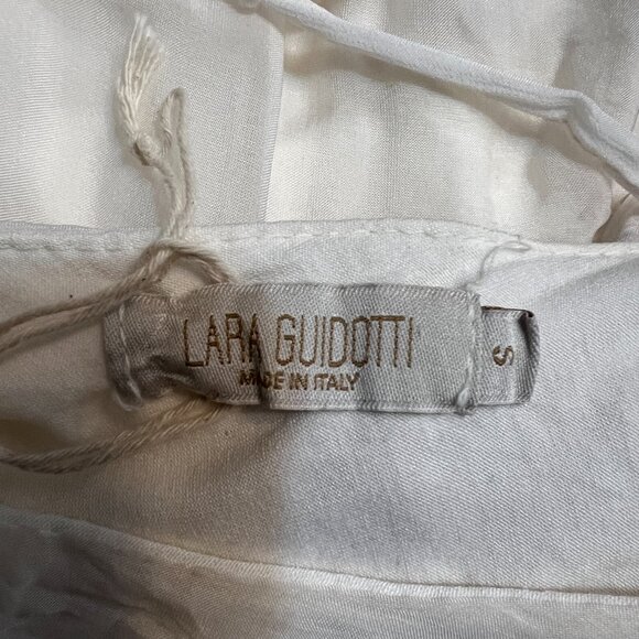 NWOT LARA GUIDOTTI Ivory Maxi Dress S Itlay Made Silk Blend Lined Boho Ramantic - Picture 5 of 11